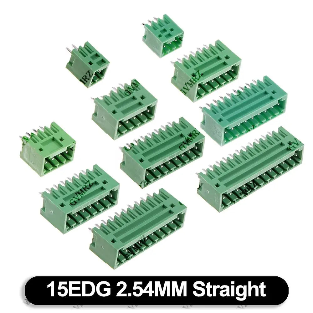 5PCS 7P 8P 10P KF15EDG 2.54mm PCB Screw Terminal Block 2~12 Pin 15EDG 2.54 Male Plug Female Socket Pin Header Wire Connector