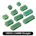5PCS 7P 8P 10P KF15EDG 2.54mm PCB Screw Terminal Block 2~12 Pin 15EDG 2.54 Male Plug Female Socket Pin Header Wire Connector