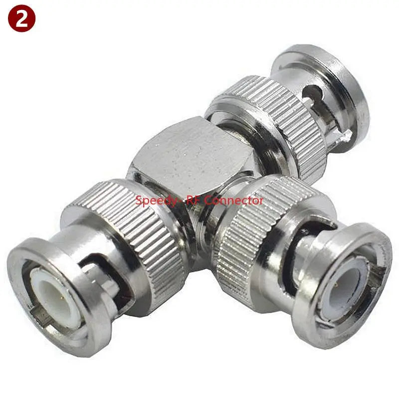 Q9 BNC Male Female Connector Tee Type 3Way Splitter BNC To BNC Male Female 90 Degree Right Angle Brass RF Coaxialc