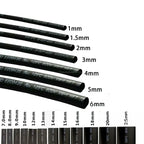 Black Heat Shrink Tubing 1-14mm Diameter Heatshrink Sleeving Wrap for DIY Wire Connector Repair - Assorted Sizes