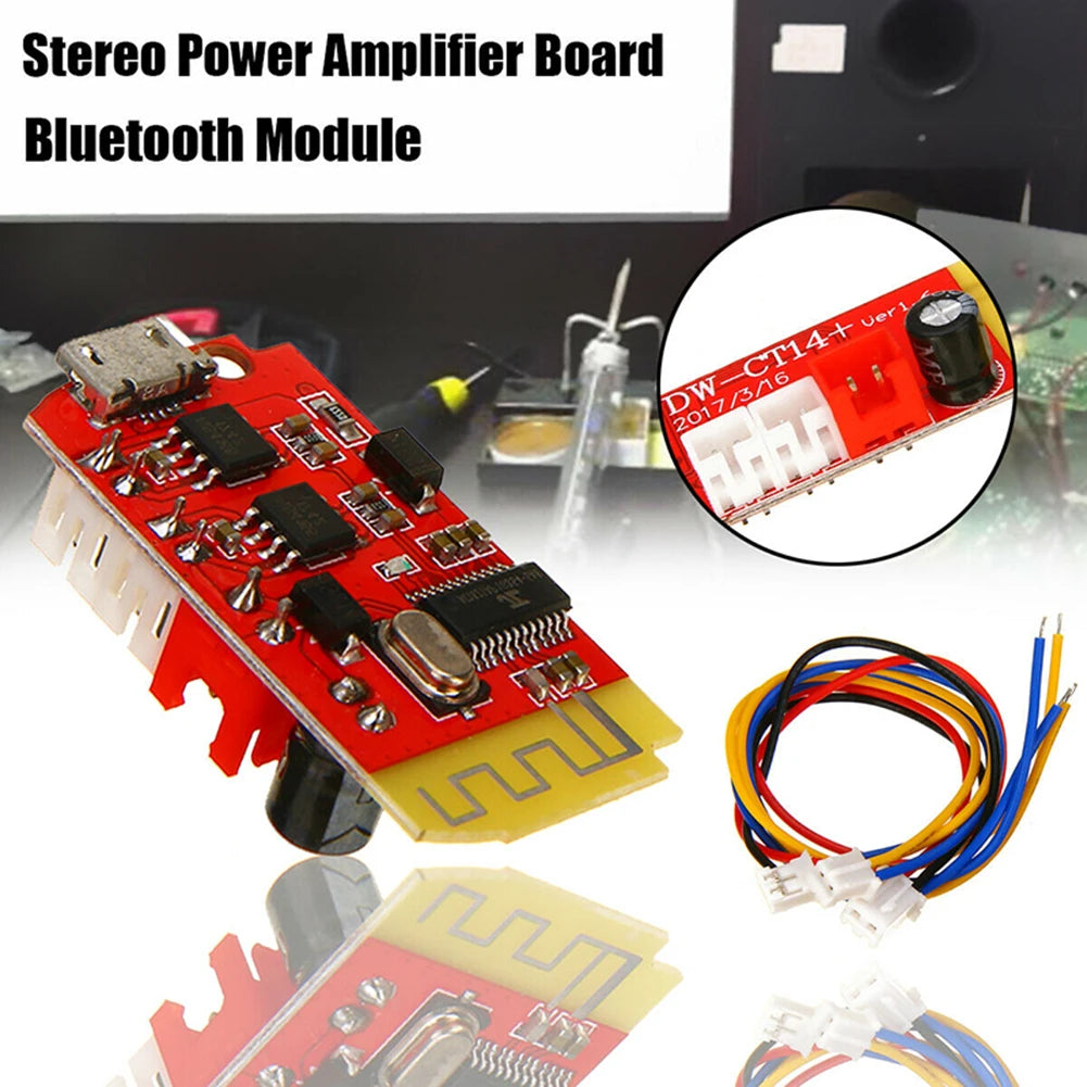 CT14 Micro 4.2 Stereo Bluetooth Power Amplifier Board Module 5W+5W Double Dual Plate DIY Bluetooth Speaker Sound Music Module