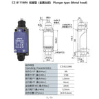 2PCS CNTD CZ-8N Limit Switch Replacement Spare Waterproof IP65 10A 250VAC for CNC Machine Quick Install NC NO Easy Wiring