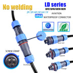 IP68 Waterproof Male Female Electrical Connector LD Series2/3/4/5/6/7/9-Pin Panel-Mount Screw Wire Cable Aviation Plug Connector