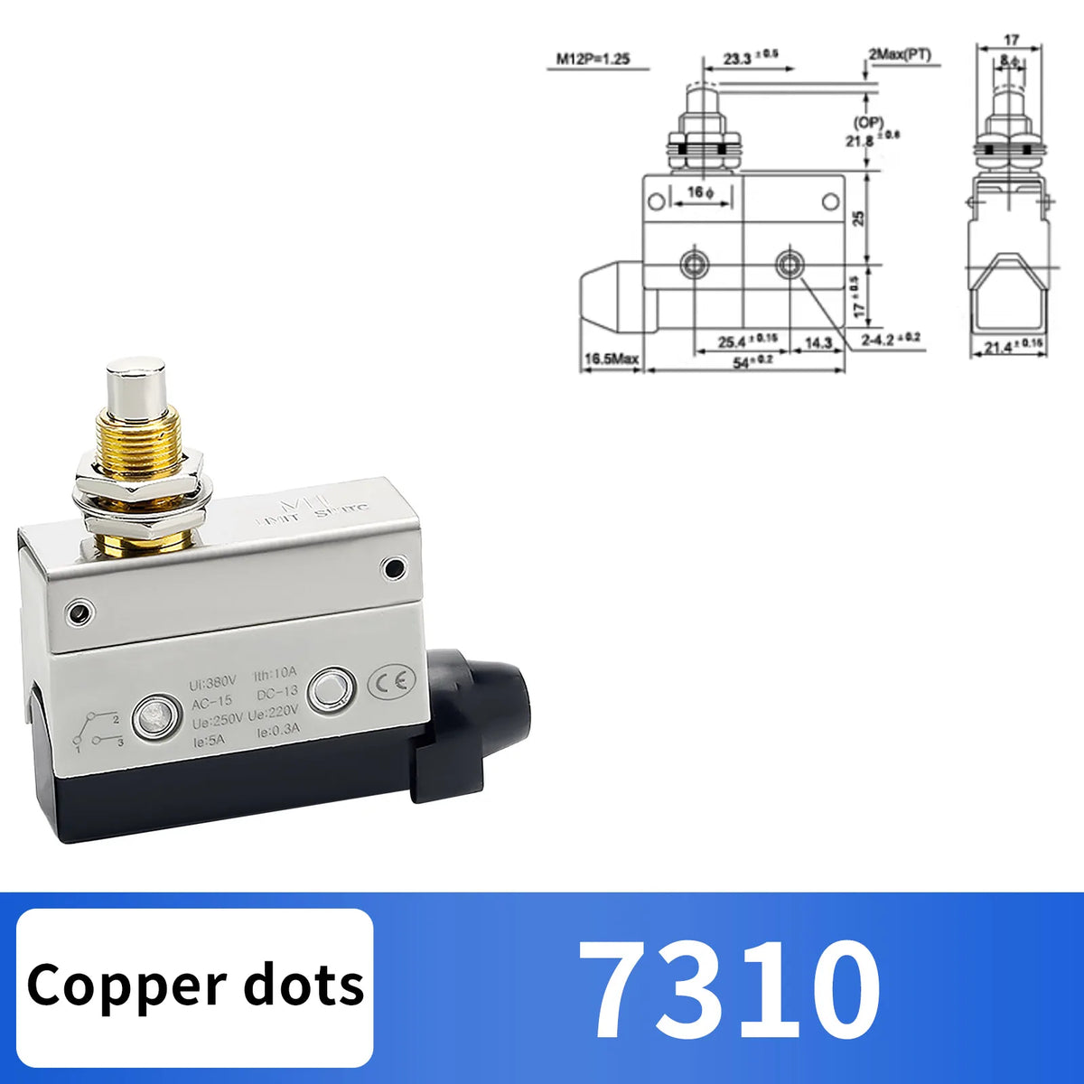 10Pcs Horizontal Limit Switch Long Hinge Roller Lever Momentary SPDT 1NO 1NC 380V 10A Industrial Travel Position Switch IP54