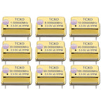 Gold Plated TCXO DIP-14 1M 8/10/16/20/24/25/30/32/40/48/60/100MHZ Golden Rectangular Temperature Compensated Crystal Oscillator