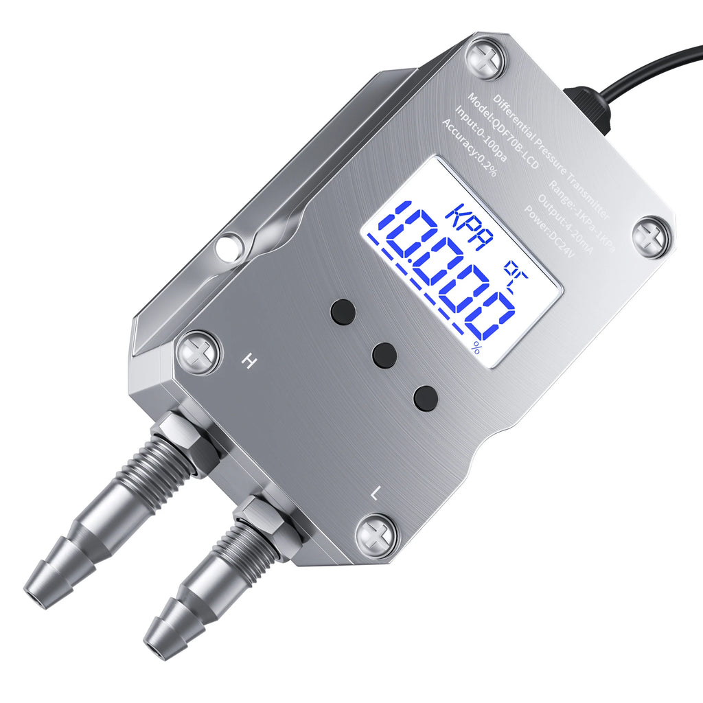 Differential Pressure Sensor 0-50pa 0-200pa 0-500pa 0-10Kpa Wind Air Differential Pressure Transmitter 4-20mA 0-10V 0-5V RS485