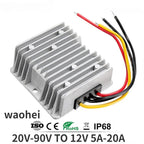 72V 60V 48V 36V 24V to 12V 5A 10A 15A 20A Buck DC-DC Power Converter 60V-12V Step-down Voltage Regulator Car Truck Boat Supply