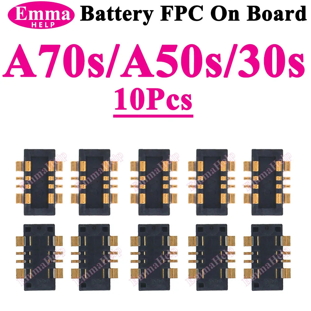 10Pcs Battery FPC Connector For Samsung A52 A32 A22 A52s A72 A71 A31 A51 A50s A30s A10 A20 A20e On Board inner Cilp Contact Plug