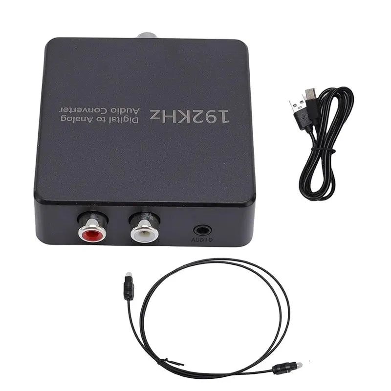 Voltvibe-RCA& 3.5Mm Output Digital To Analog Audio Converter Optical Coaxial Input For TV DVD Soundbar Systems