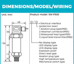 LCD Display Pressure Transmitter 4-20mA 0-5V 10V RS485 Output Water Gas Oil Pressur Sensor Negative Vacuum Pressure Transducer