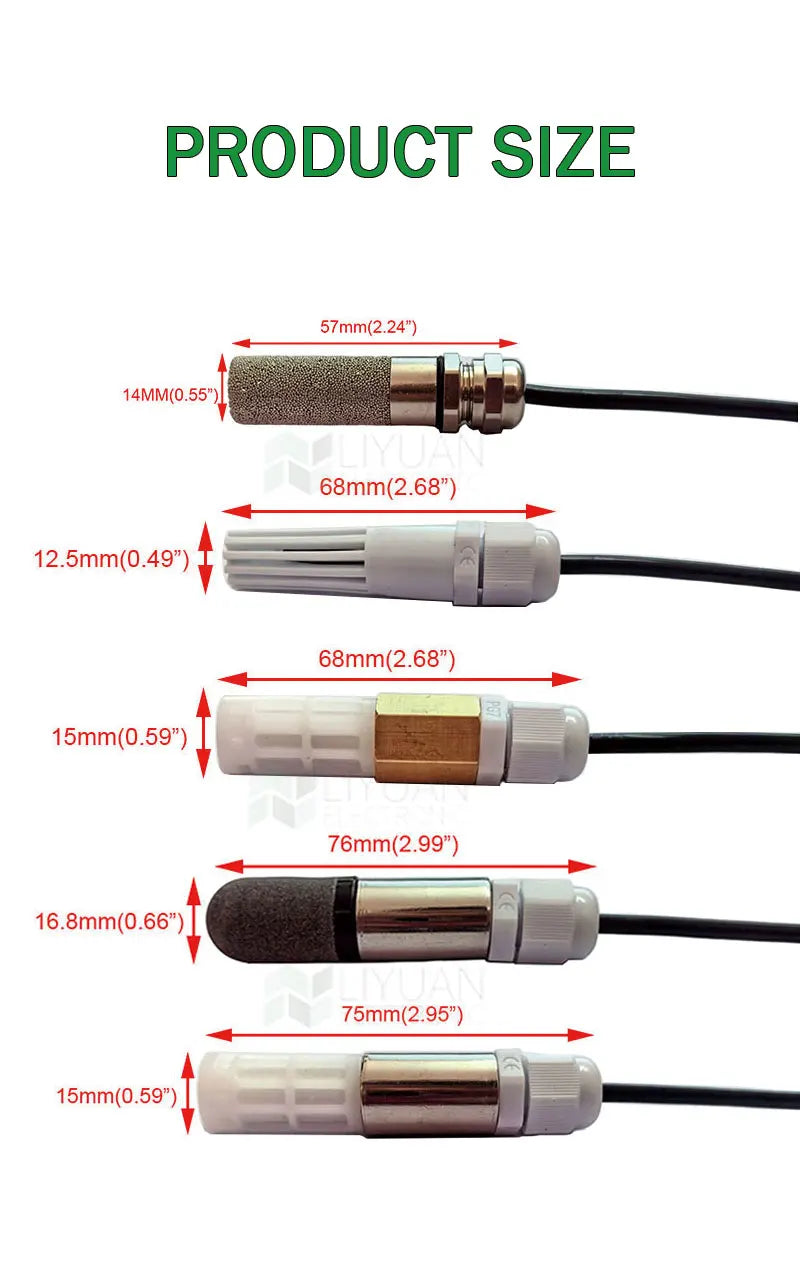 Temperature Humidity Sensor Module Probe Cable SHT45 SHT41 SHT40 SHT30 SHT20 Digital Capacitance Temperature Humidity Sensor IIC