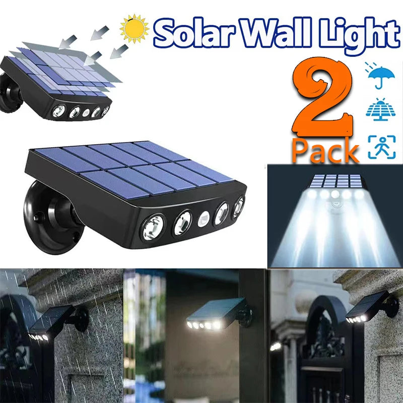 Solar Wall Light Outdoor Lighting Waterproof Motion Sensor Automatic Night Courtyard Street Lights