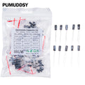 120PCS 12Values Electrolytic Capacitor Kit (0.22μF-470μF 16V-50V) for DIY Electronic Circuit kit 16V100UF 50V0.47UF 25V10UF