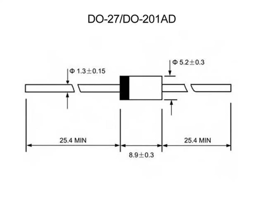 5pcs SF58 5A 600V DO-27 DO-201AD Ultra Fast Recovery Diode