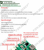 10PCS Lithium Li-ion 18650 3.7V 4.2V 9V 5V 2A Battery Charger Board Adjustable DC-DC Step Up Boost Module TP4056