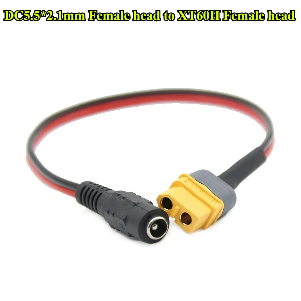 3/5Pcs JST SM XT60 XT30 T Plug Male/Feamle to DC5.5*2.1mm Female Connector Battery Charging Adapter Cable for DC Power Charger