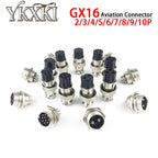 2-5PCS GX16 2P 3P 4P 5P 6P 7P 8P 9P 10Pin Male/Female Docking Aviator Aviation Plug Rear Nut Socket Connector