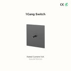 Avoir Wall Toggle Switch Gray Stainless Steel Panel Light Switches 2Way Power Socket Europe Korea French Electrical Outlets Home
