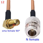 RG316 Cable N Male Female To SMA Male Female Extension Conncetor N Type L16 To RPSMA Crimp for RG-316 Low Loss Coax Copper Brass