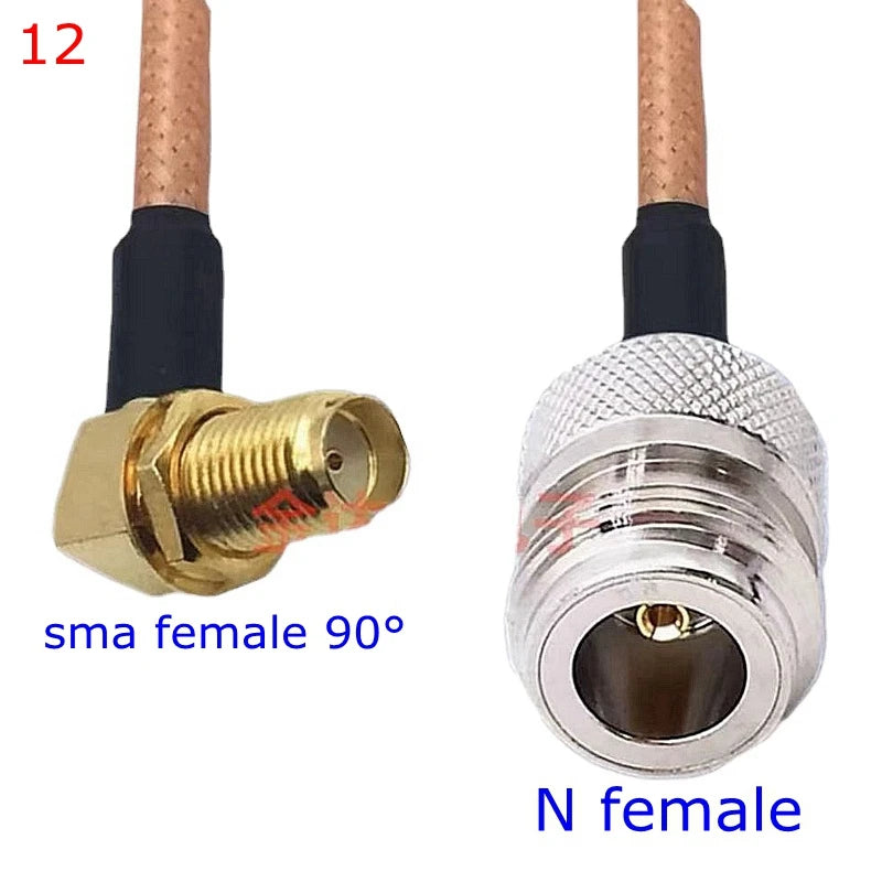 RG316 Cable N Male Female To SMA Male Female Extension Conncetor N Type L16 To RPSMA Crimp for RG-316 Low Loss Coax Copper Brass