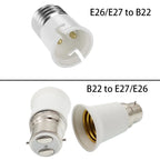 2pcs B22 To E27 Lampholder Adapter Fireproof Screw E27 To Bayonet B22 LED Lamps Corn Bulb Light Socket Adaptor