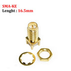 Cltgxdd 1/5/10pcs SMA-KE/KWE SMA Female Jack Adapter Solder Edge PCB Mount Antenna Base RF Copper Coaxial Connector Plug Socket
