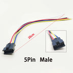 5/10PCS SM Terminal Wire JST Docking Plug 20CM Length 2/3/4/5/6Pin 2.54MM Tin Plated Male Female Connector
