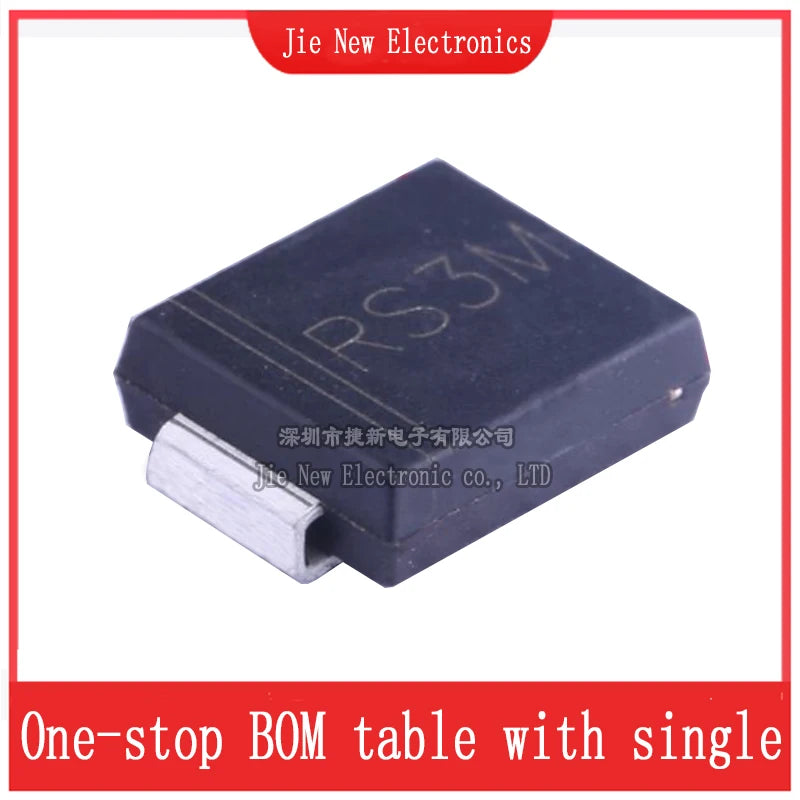 50PCS/LOT SMC DO-214AB ES5A ES5A ES5J ES3J RS5M  RS3M ES5D ES3D ES5G ES3G 3A 5A 200V 400V 600V 1000V 1KV SMD Fast Recovery Diode