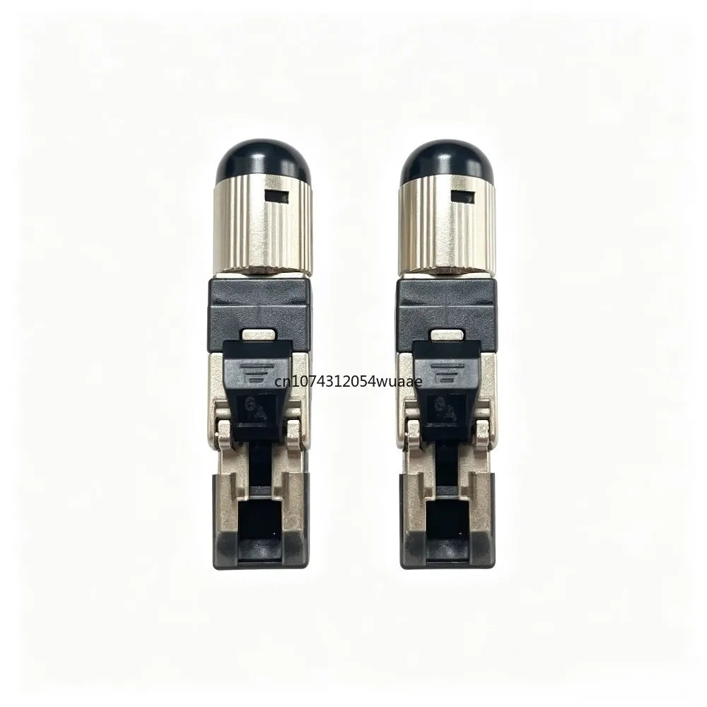 2/6/10Pcs RJ45 CAT6A Cat7 CAT8 Connectors Tool-Free Zinc Alloy Shielded 10G Ethernet Termination Plugs for 23AWG SFTP Cables