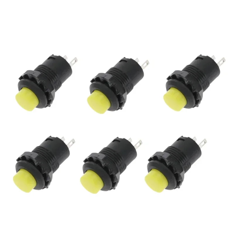 6pcs 12mm self-locking Momentary push button switches 3A /125VAC 1.5A/250VAC Minitype Push Button Switch DS-227 427 DS-228 428