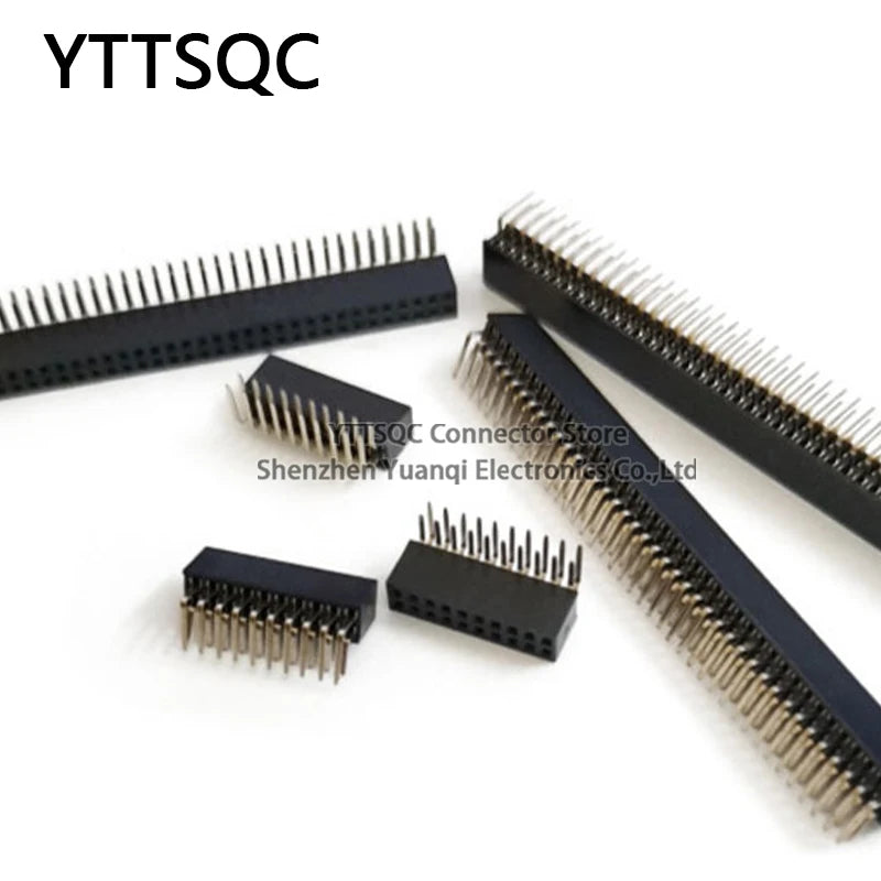 10PCS 1.27mm Pitch 2*2/3/4/5/40 pin Double Row Right Angle FEMALE HEADER Strip Connector Socket 2X3p/4p/6p/8p/20/40 PIN