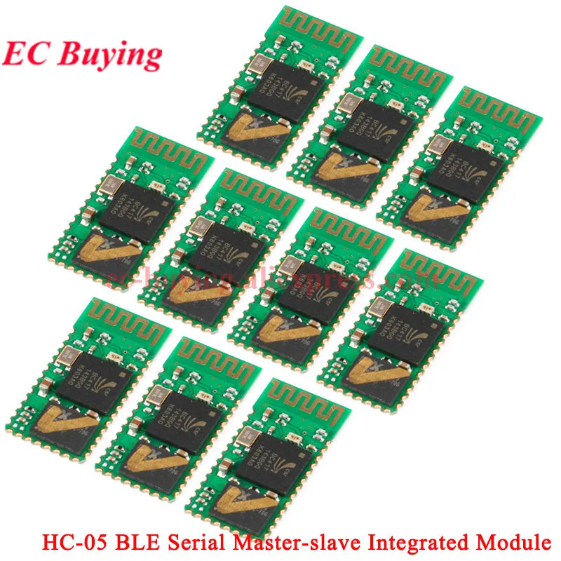 10Pcs/1pc HC-05 Bluetooth-compatible CSR Master-slave Integration Ble to Serial Board Module HC05 Data Transparent Transmission