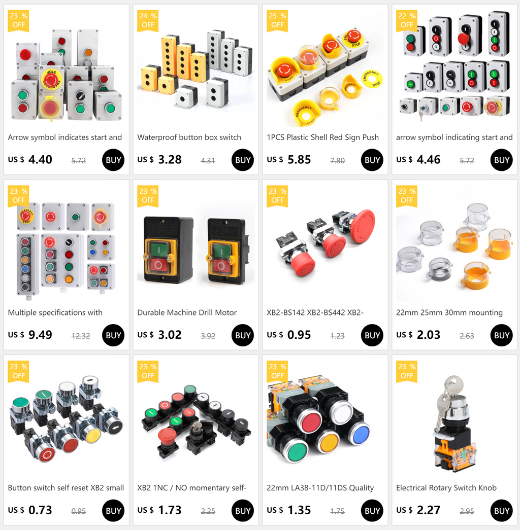 XB2-ED21 XB2-ED25 XB2-ED33 XB2-ED33 2/3 Positions 1N0/1NC&1NO/2NO Latching Self-Locking /Momentary Selector Push Button Switch