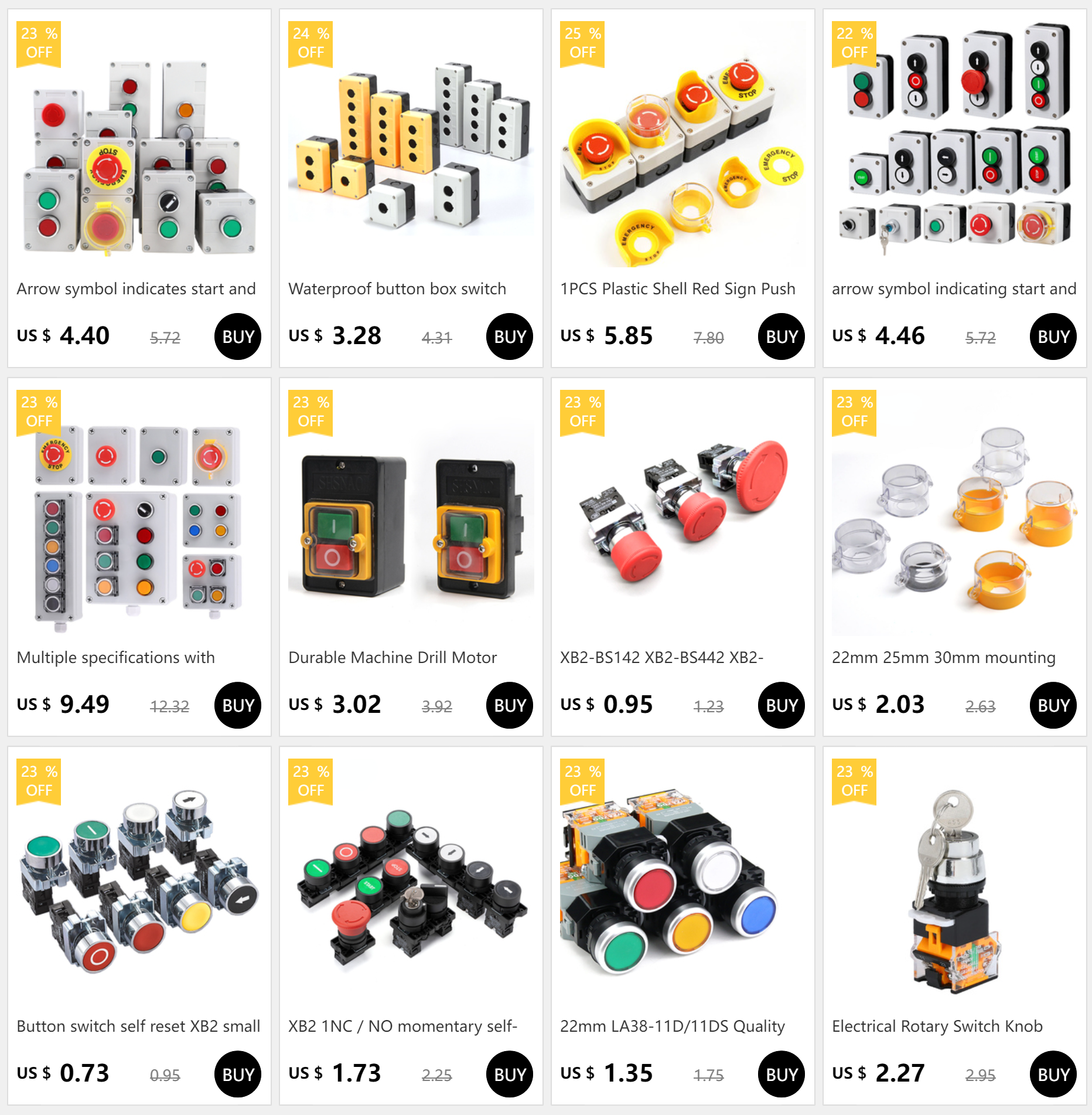 XB2-ED21 XB2-ED25 XB2-ED33 XB2-ED33 2/3 Positions 1N0/1NC&1NO/2NO Latching Self-Locking /Momentary Selector Push Button Switch