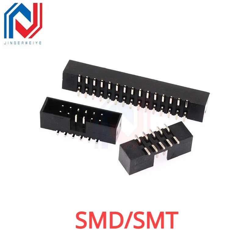 10Pcs Pitch 1.27mm 2.0mm 2.54mm Male Socket Straight IDC Box Headers PCB CONNECTOR DOUBLE ROW DC3 HEADER DIP 6/10/20/26/34/40Pin