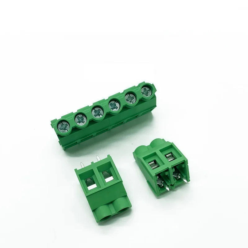 10PCS Screw PCB Terminals KF7620 7.62mm Pitch 2P/3Pin Stackable Green Connector