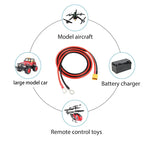 XT60 to O-Ring Terminal Cable: XT60 Male or Female Connector to M8, with 12 AWG Silicone-Insulated Wire (0.5 m to 10 m)