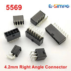 10pcs 5569 MX Mini Fit MX4.2mm Black Automotive Connector Right Angle Female Pin Socket 2*1-2*12P PC Computer Graphic Card Board