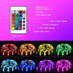 RGB LED Strip Light USB IR Remote Control Music Sync Flexible Self Adhesive Lamp DIY Ornament For Gaming Room Party Decoration