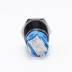 Black Latching Push Button Switch 16/19/22mm with Led Light Waterproof Illuminated  ON OFF Metal Momentary 5V 12V 220V Red Blue