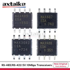 10PCS MAX485ESA MAX487ESA MAX488ESA MAX3082ESA SOP-8 MAX485 MAX487 MAX488 MAX3082 RS-485/RS-422 5V 10Mbps Transceivers SMD IC