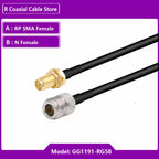 N Type To SMA RP SMA Male Female Connector Crimp for RG58 Cable Extension Jumper Pigtail L16 N To SMA Fast Delivery Brass RF
