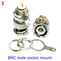2-10Pcs Q9 BNC Male Female Socket Mount Welding Insulation Solder Connector Chassis Panel Mount Antenna Coax Fast Delivery Brass