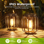 Solar Lantern Led Light Daylight Sensor Garden Lamps Lights Outdoor Waterproof 3000k Landscape Iron-art With Durable Chain Decor