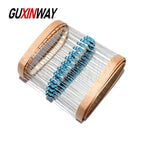 100pcs 1/4Watt Metal Film Resistors 1% 0.25W 0.1R 0.12R 0.15R 0.18R 180K 330K 470 100K 510 560 620 750 820 910K Ohm