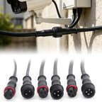 M12 IP67 Waterproof Connector Cable 2/3/4 Pin Male Female Plug with PVC Wire for Car LED Light Motorcycle Modification Accessory