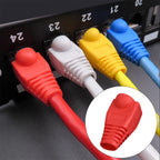RJ45 CAT5 Pass Through Connectors Crystal End Gold-Plated to Crimp Modular Plug for Solid Or Stranded UTP Network Cable Sleeve