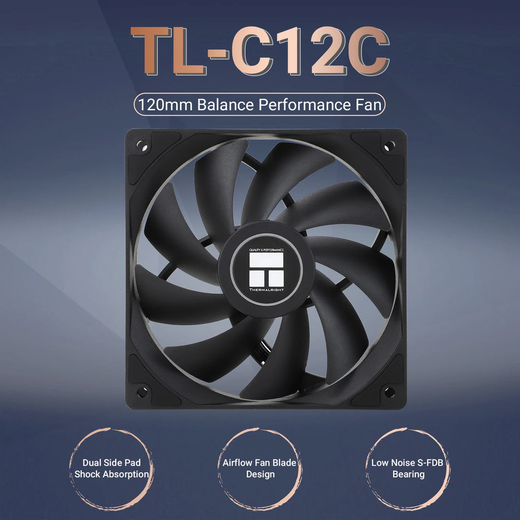 Thermalright 120mm Case Fan TL-C12C EXTREM/C12CW-S/C12C-S/C12CW/C12C CPU Cooling Fan ARGB 120mm High Performance Fan