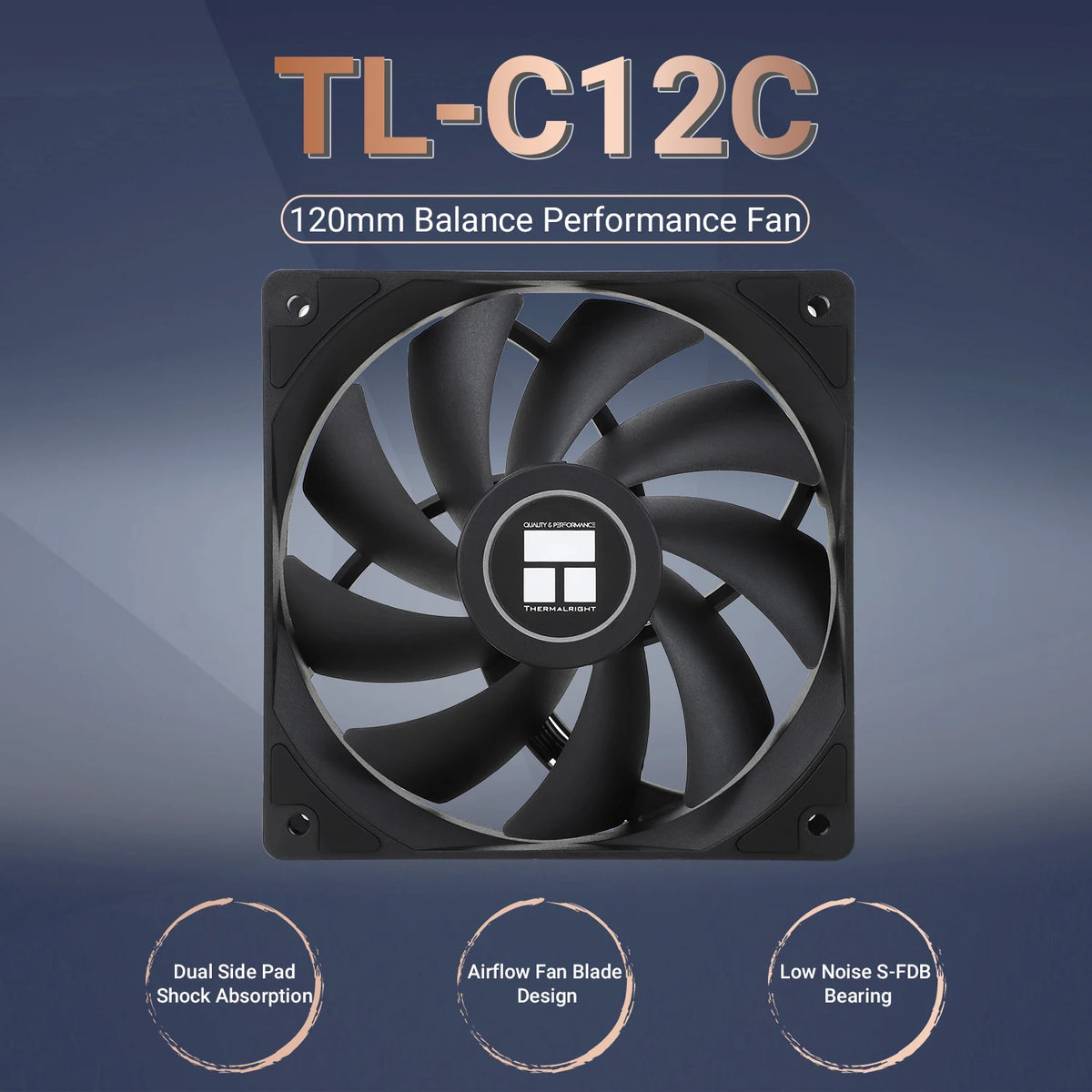 Thermalright 120mm Case Fan TL-C12C EXTREM/C12CW-S/C12C-S/C12CW/C12C CPU Cooling Fan ARGB 120mm High Performance Fan