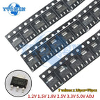 370PCS AMS1117 Voltage Regulator & SMD Diode Kit LL34 0.5W Zener Diode 2V-39V + 1N4148 Switching Diodes Electronic Component Kit